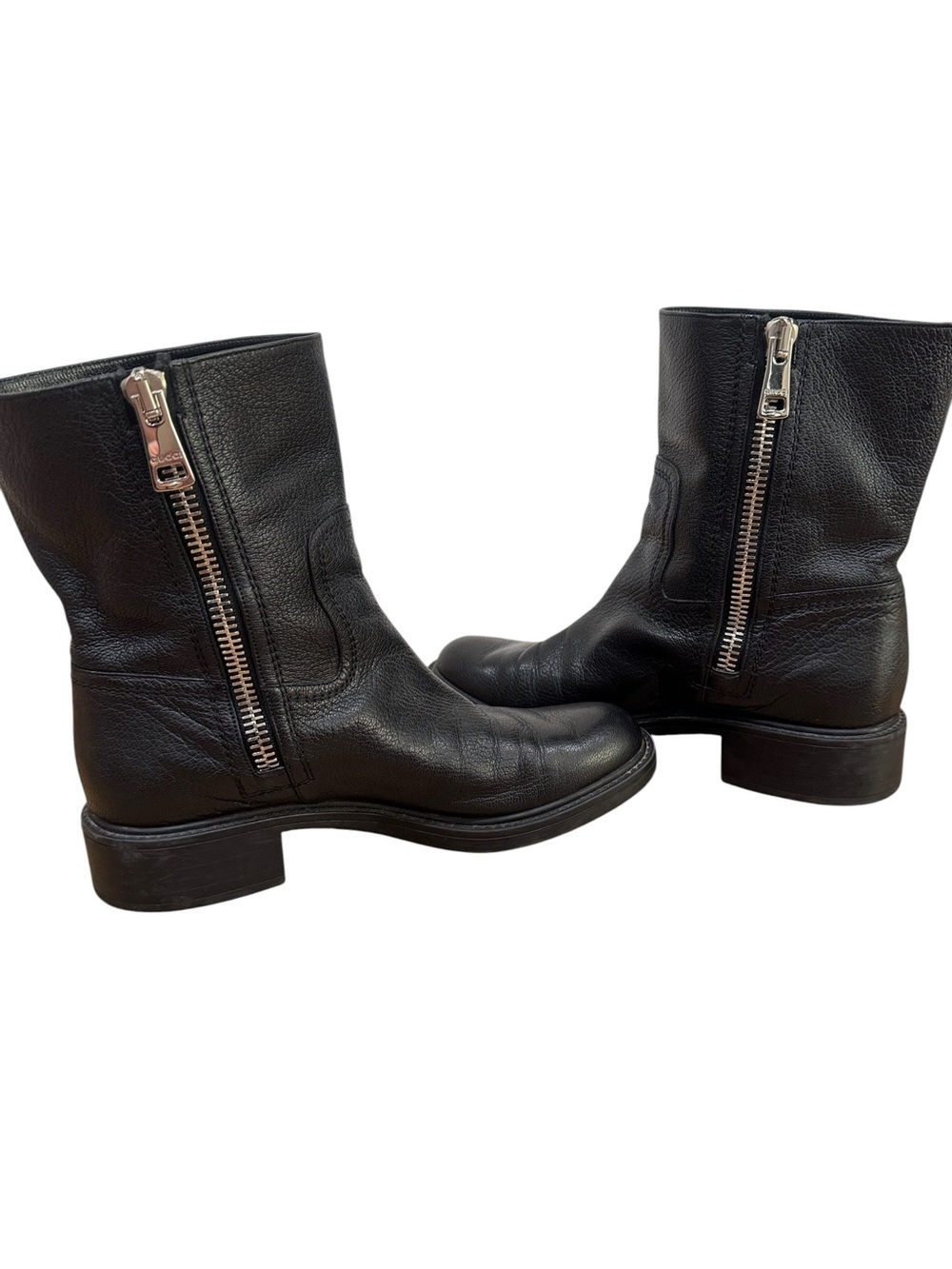 Gucci Maud Black Leather Mid-Calf Boots Size 36.5 - Picture 5 of 6